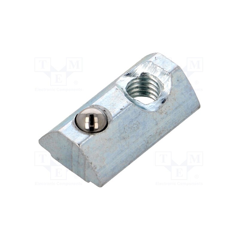10 pcs : 96025 - Nut, for profiles, Width of the groove: 8mm, steel, zinc, T-slot