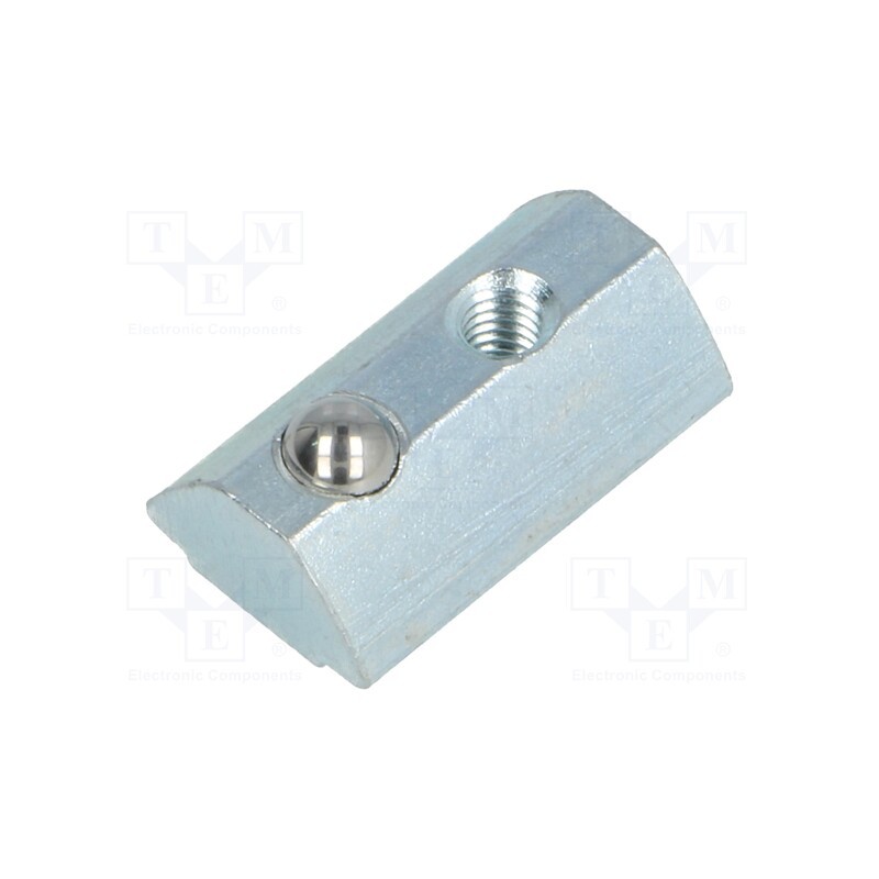 10 pcs : 96024 - Nut, for profiles, Width of the groove: 8mm, steel, zinc, T-slot