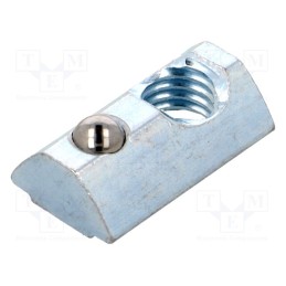10 pcs : 96028 - Nut, for profiles, Width of the groove: 8mm, steel, zinc, T-slot