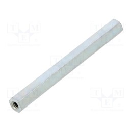 50 pcs : 122X50 - Screwed spacer sleeve, 50mm, Int.thread: M2,5, hexagonal, steel
