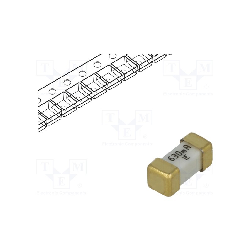 10 pcs : 0448.630MR - Fuse: fuse, ultra rapid, 630mA, 125VAC, 125V, 125VDC, SMD, ceramic