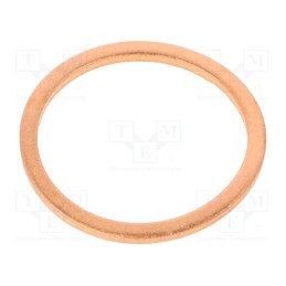 20 pcs : DIN 7603-CU-16-20-A - Gasket, copper, Thk: 1.5mm, Øint: 16mm, Øout: 20mm, DIN 7603