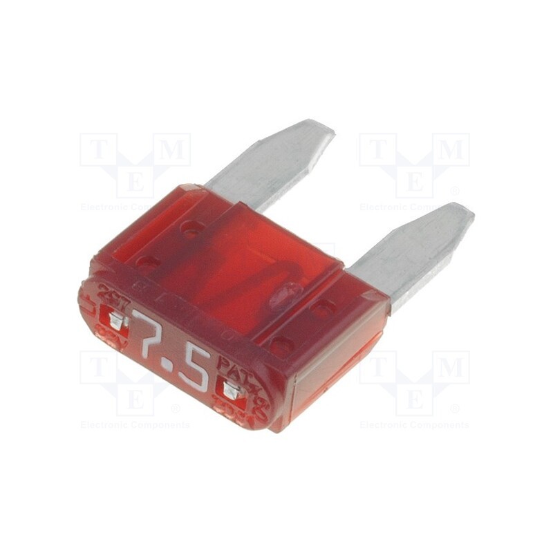 50 pcs : 029707.5WXNV - Fuse: fuse, 7.5A, 32VDC, automotive, 10.9mm, Mini