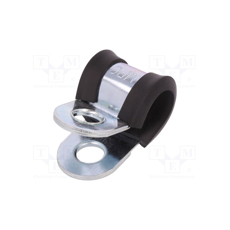 10 pcs : LKD11020 - Fixing clamp, ØBundle : 10mm, W: 20mm, steel, Cover material: EPDM