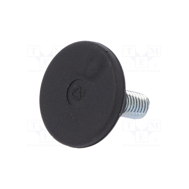 10 pcs : LX.30-SW17-M8X18-S - Foot, rigid,with screwdriver slot,with lever, Base dia: 30mm, M8