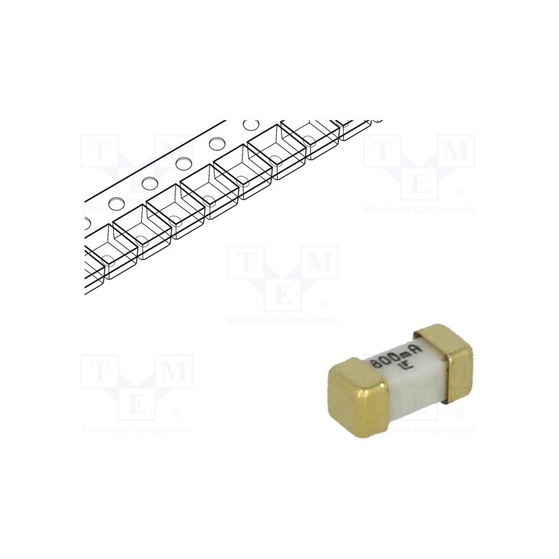 10 pcs : 0448.800MR - Fuse: fuse, ultra rapid, 800mA, 125VAC, 125V, 125VDC, SMD, ceramic