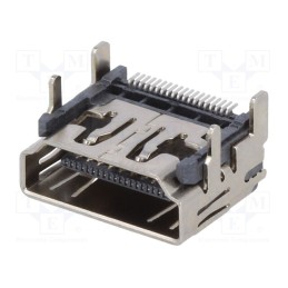 10 pcs : 690-019-298-412 - Connector: HDMI, socket, PIN: 19, gold-plated, Body coating: tinned