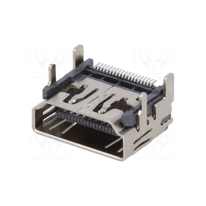 10 pcs : 690-019-298-412 - Connector: HDMI, socket, PIN: 19, gold-plated, Body coating: tinned