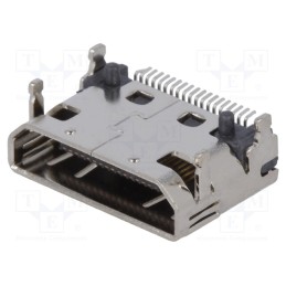 10 pcs : 690-019-298-903 - Connector: mini HDMI, socket, PIN: 19, gold-plated, angled 90°, SMT