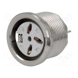 10 pcs : 690-0300 - Socket, DIN, female, PIN: 3, Layout: 180°, THT, 34V, 2A, silver plated