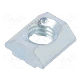 10 pcs : 96506 - Nut, for profiles, Width of the groove: 6mm, steel, zinc, T-slot