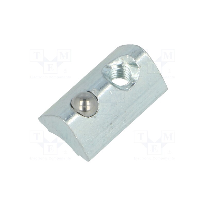 10 pcs : 96554 - Nut, for profiles, Width of the groove: 6mm, steel, zinc, T-slot
