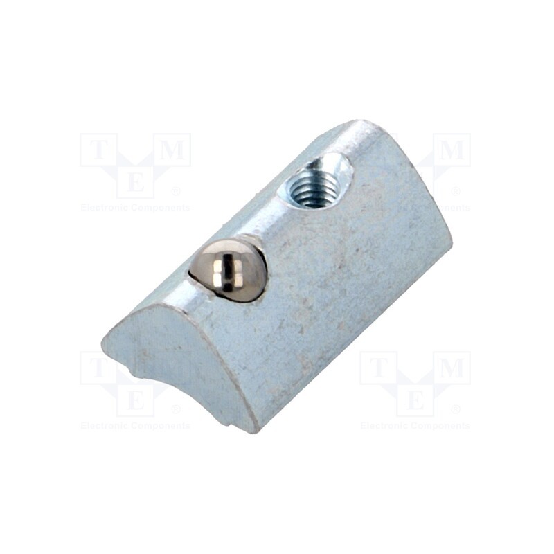 10 pcs : 96553 - Nut, for profiles, Width of the groove: 6mm, steel, zinc, T-slot