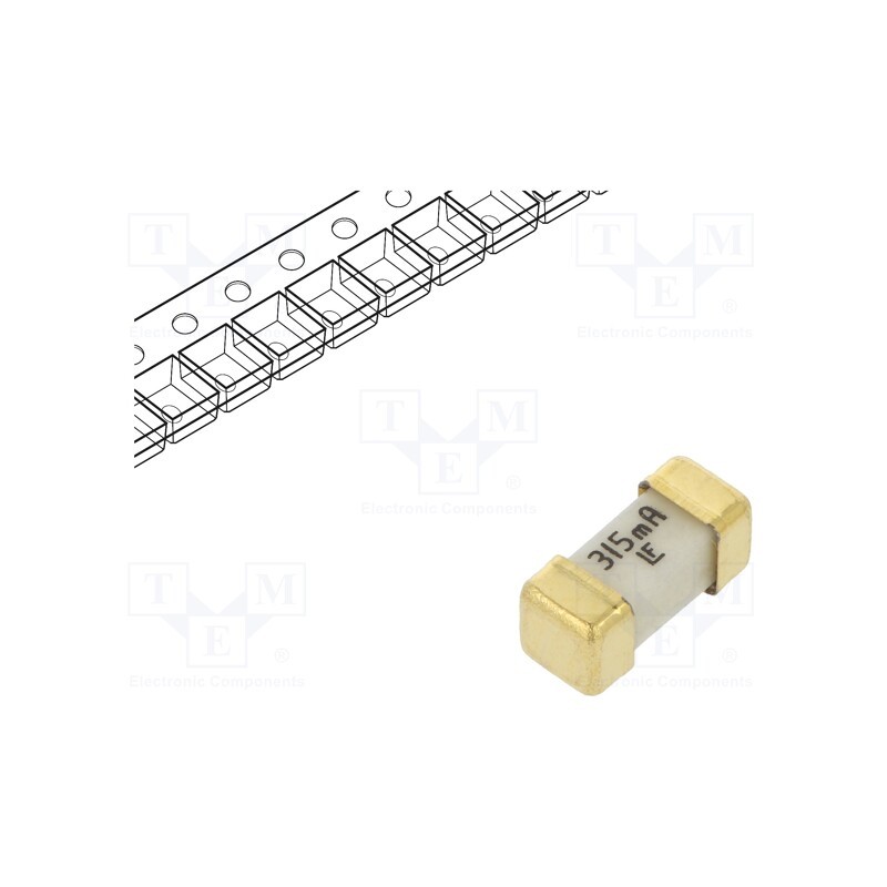 10 pcs : 0448.315MR - Fuse: fuse, ultra rapid, 315mA, 125VAC, 125V, 125VDC, SMD, ceramic