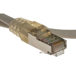 1 pcs - Decelect Cat5 Male RJ45 to Male RJ45 Ethernet Cable, F/UTP, Grey, 1m