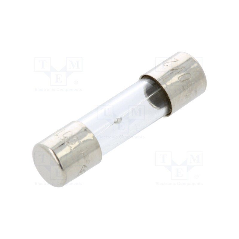 20 pcs : MSC-2A - Fuse: fuse, medium time-lag, 2A, 250VAC, glass, 5x20mm, brass, bulk