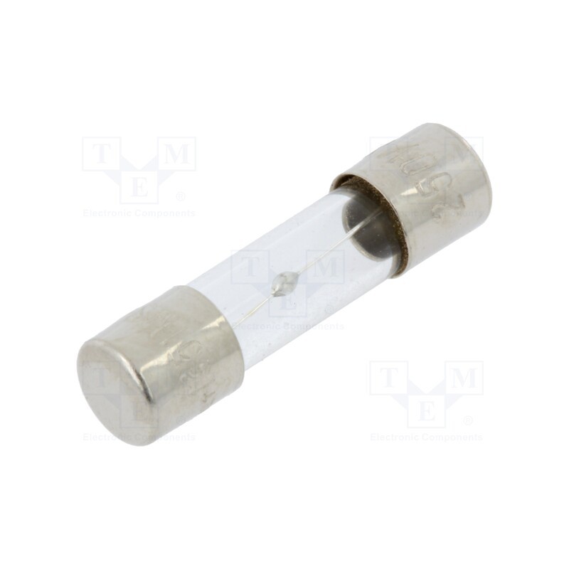 20 pcs : MSC-8A - Fuse: fuse, medium time-lag, 8A, 250VAC, glass, 5x20mm, brass, bulk
