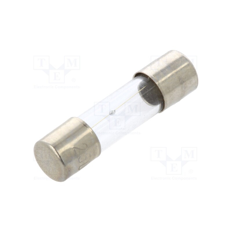 20 pcs : MSC-750MA - Fuse: fuse, medium time-lag, 750mA, 250VAC, glass, 5x20mm, brass