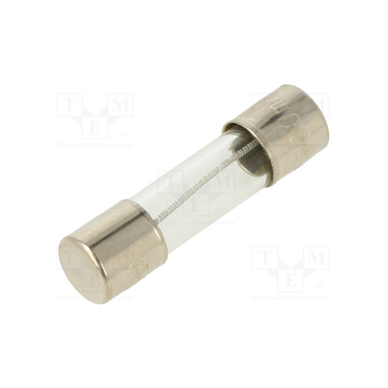 20 pcs : MSC-500MA - Fuse: fuse, medium time-lag, 500mA, 250VAC, glass, 5x20mm, brass