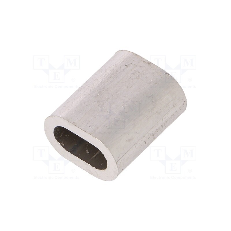 50 pcs : ZLA.5 - Ferrule, aluminium, for rope, Ørope: 5mm, L: 18mm