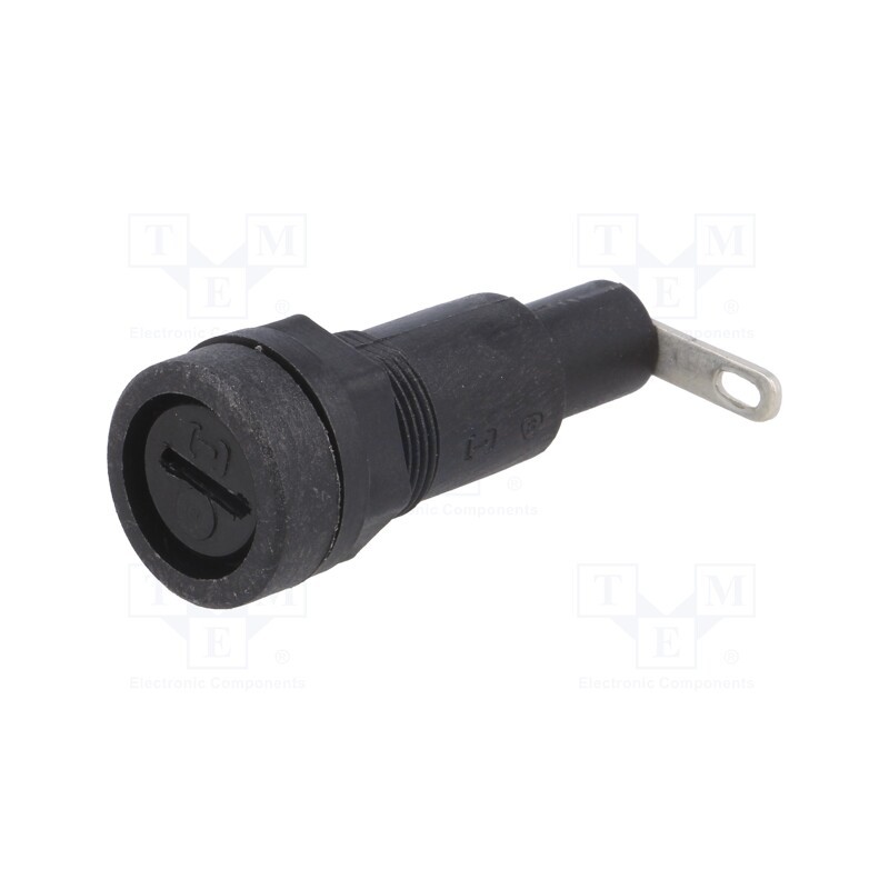 10 pcs : - - Fuse holder, cylindrical fuses, 5x20mm, 10A, 250V, on panel