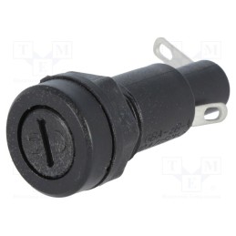 10 pcs : GBA-ZB4/CZ - Fuse holder, cylindrical fuses, 5x20mm, 10A, 250V, on panel