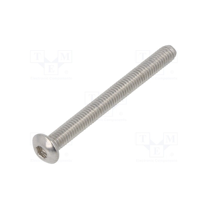 500 pcs : M2.5X10/D912-A2 - Screw, M2.5x10, 0.45, Head: cheese head, hex key, HEX 2mm, DIN 912
