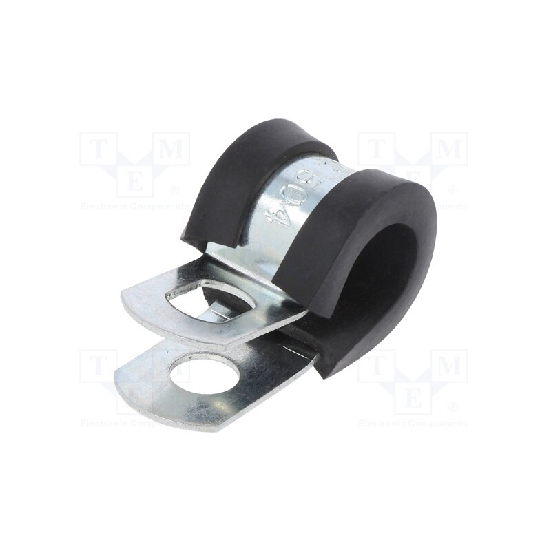 10 pcs : LKD1504 - Fixing clamp, ØBundle : 9.5÷11.1mm, W: 13mm, steel, SL, W1, DIN 3016