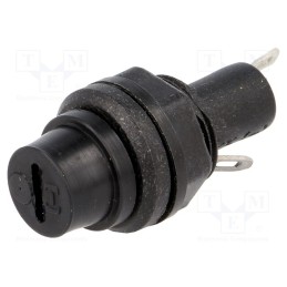 10 pcs : - - Fuse holder, cylindrical fuses, 5x20mm, 6.3A, 250V, on panel