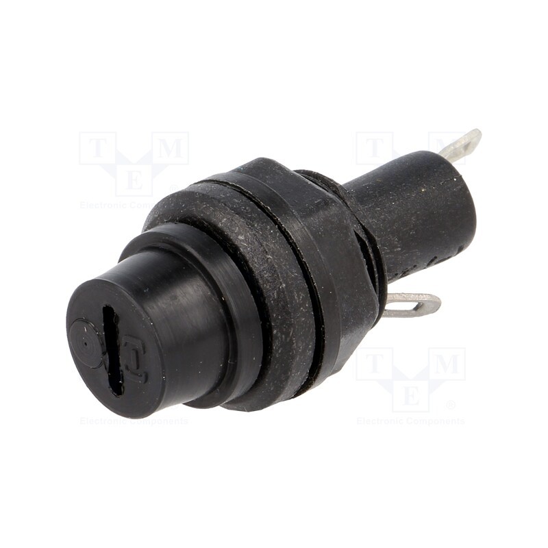 10 pcs : - - Fuse holder, cylindrical fuses, 5x20mm, 6.3A, 250V, on panel
