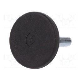 10 pcs : LX.30-SW17-M6X26-S - Foot, rigid,with screwdriver slot,with lever, Base dia: 30mm, M6