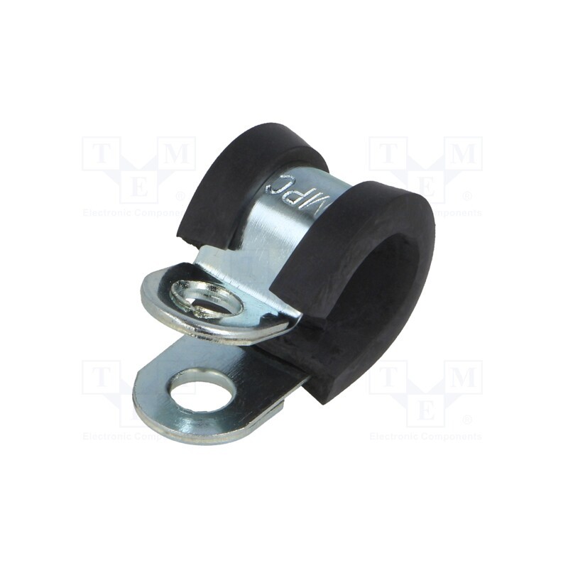 10 pcs : LKD11012 - Fixing clamp, ØBundle : 10mm, W: 12mm, steel, Cover material: EPDM
