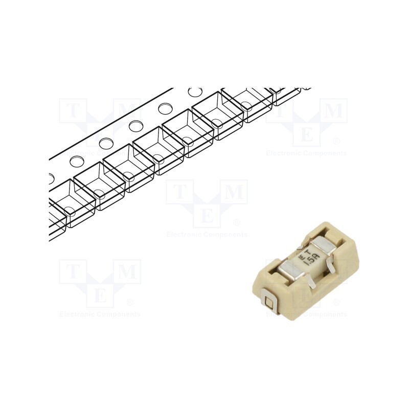 10 pcs : 015401.5DRT - Fuse: fuse, time-lag, 1.5A, 125VAC, 125V, 125VDC, SMD, 154