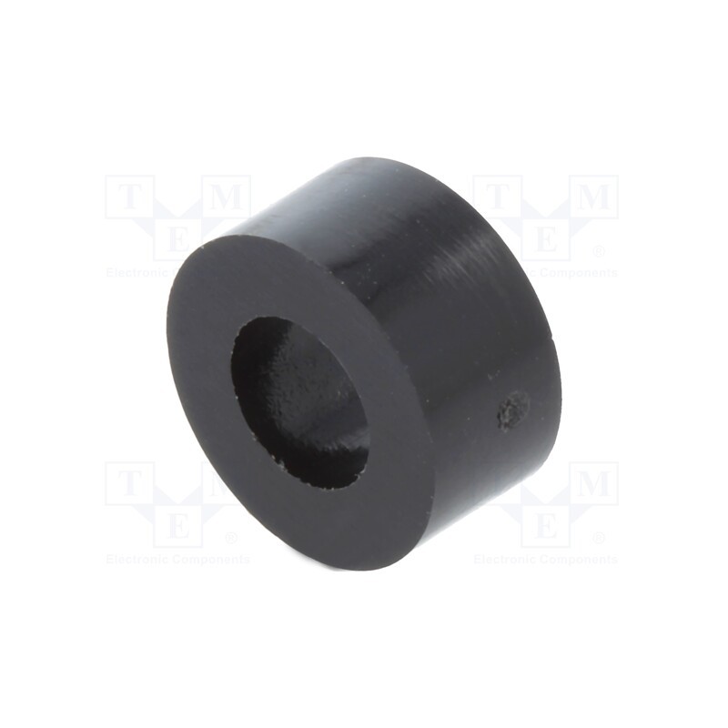 50 pcs : 3810/5.2X05 - Spacer sleeve, cylindrical, polyamide, L: 5mm, Øout: 10mm, black