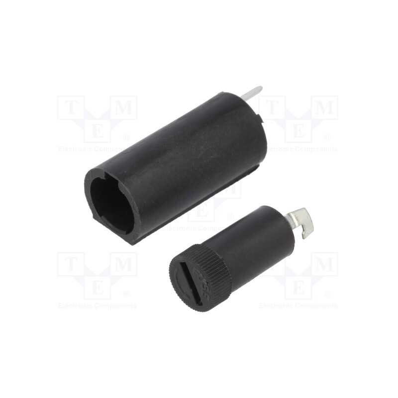 10 pcs : 502810 - Fuse holder, cylindrical fuses, THT, 5x20mm, 10A, Pitch: 10mm, 5mΩ
