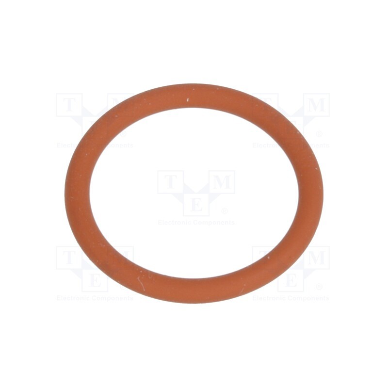 50 pcs : 1.321.0900.22 - O-ring gasket, VMQ, Thk: 1.5mm, Øint: 12mm, PG9, red, -60÷250°C