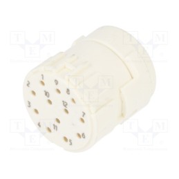 10 pcs : 7003912102 - Connector: M23, contact insert, PIN: 12, female, for cable, 8A, 200V