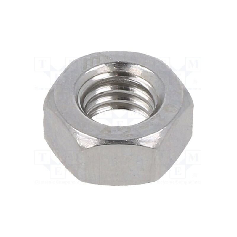 500 pcs : M6/D934-A2 - Nut, hexagonal, M6, 1, A2 stainless steel, H: 5mm, 10mm, DIN 934