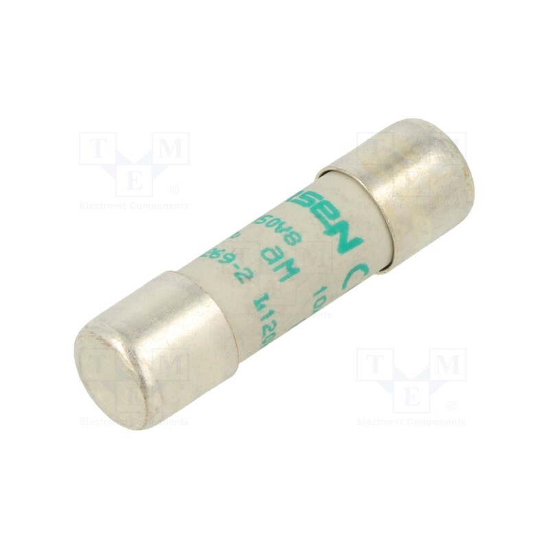 10 pcs : FR10AM50V8 - Fuse: fuse, aM,time-lag, 8A, 500VAC, 10x38mm