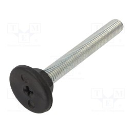 10 pcs : LX.30-SW17-M10X73-S - Foot, rigid,with screwdriver slot,with lever, Base dia: 30mm