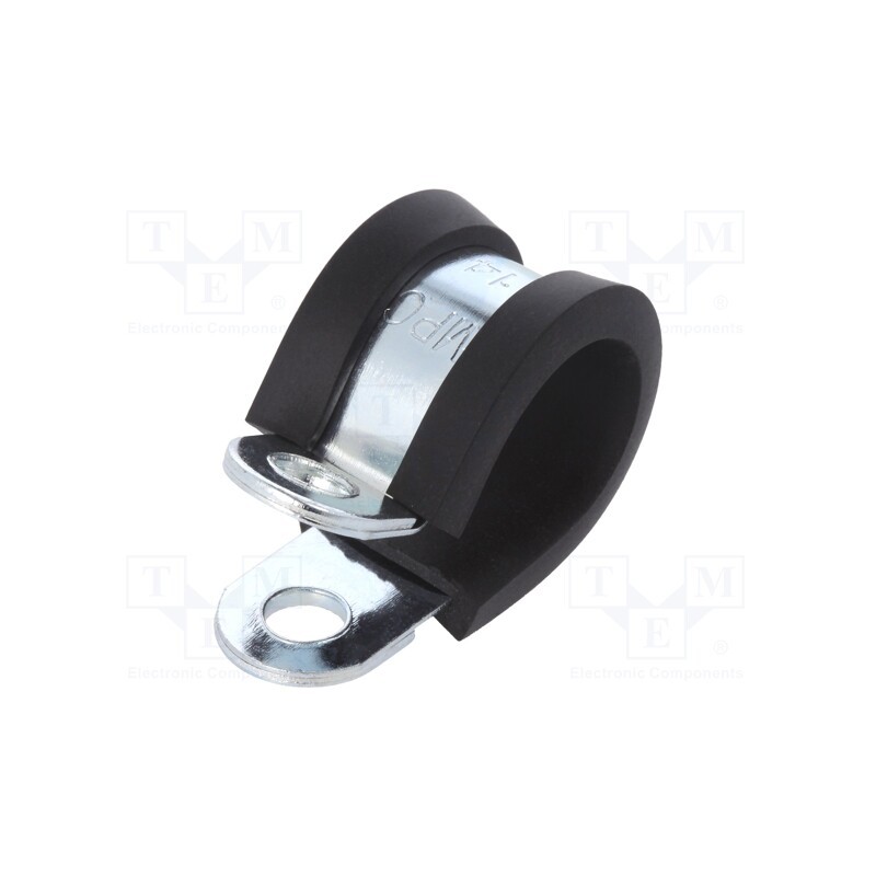 10 pcs : LKD11412 - Fixing clamp, ØBundle : 14mm, W: 2mm, steel, Cover material: EPDM