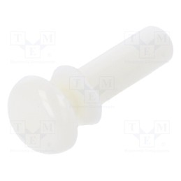 50 pcs : 8G4012.6X6.0W - Rivet, polyamide, L.rivet: 7.2mm, Panel cutout diam: 2.7mm, white