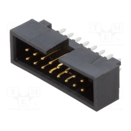 10 pcs : 702461604 - 2.54mm CGrid Hdr Shrd /Slt .13AuLF 16Ckt