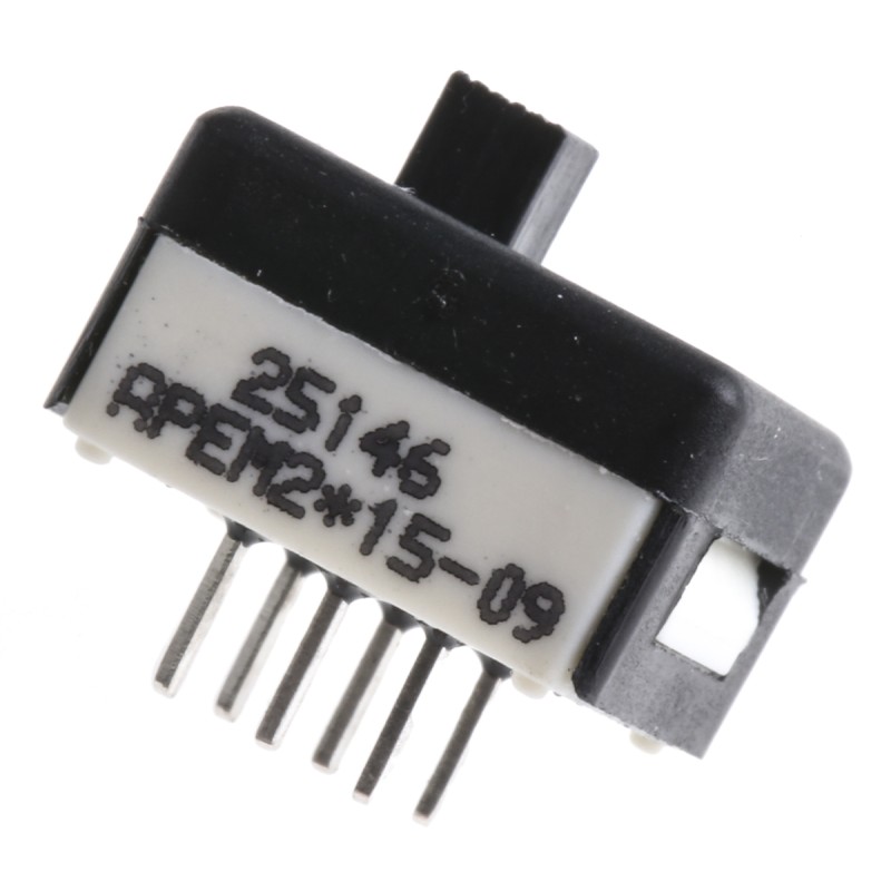 1 pcs - APEM PCB Slide Switch DPDT Latching 1 A @ 30 V dc Slide