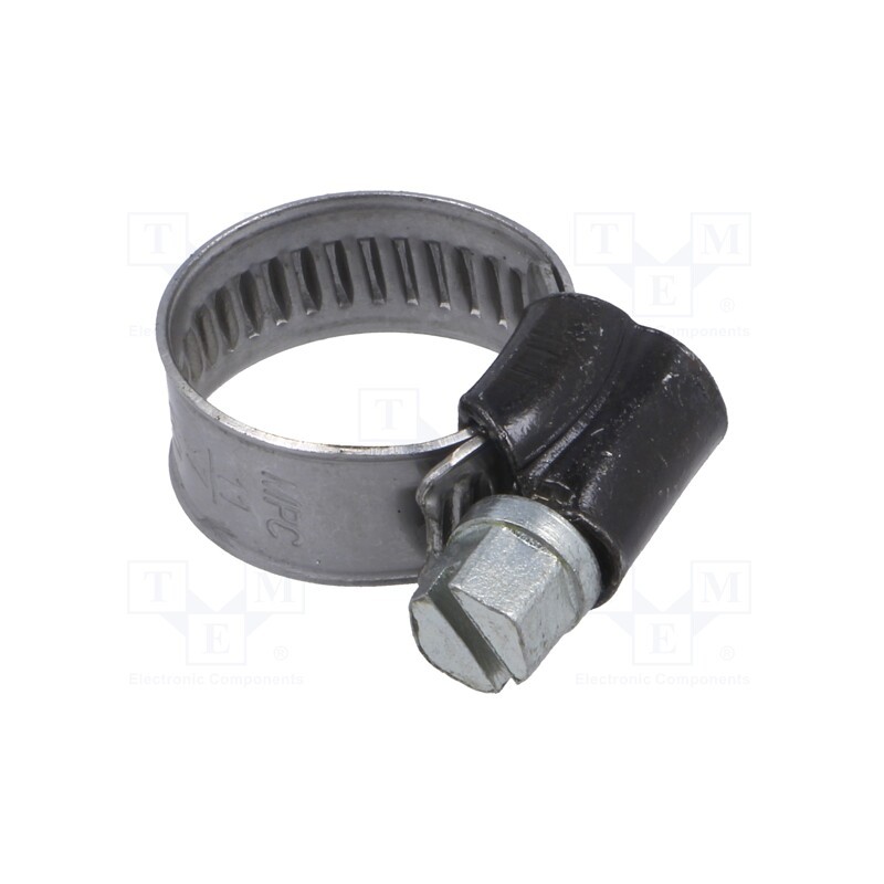 10 pcs : ST011 - Worm gear clamp, W: 9mm, Clamping: 11÷17mm, steel, ST, W1, DIN 3017