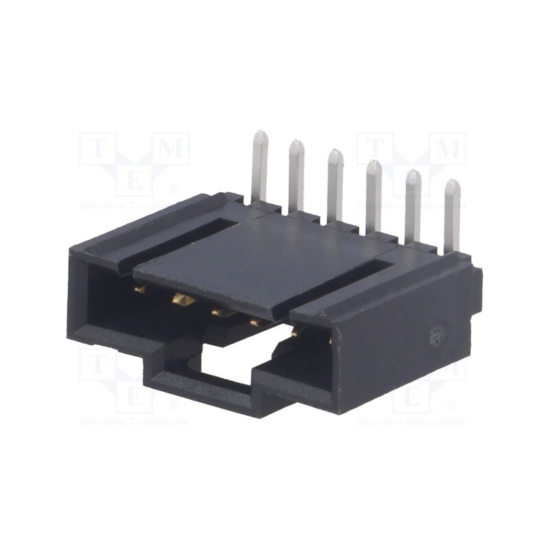 10 pcs : 705530005 - Socket, wire-board, male, SL, 2.54mm, PIN: 6, THT, gold-plated