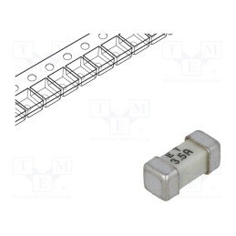 10 pcs : 045403.5MR - Fuse: fuse, time-lag, 3.5A, 125VAC, 125V, 125VDC, SMD, ceramic, 454