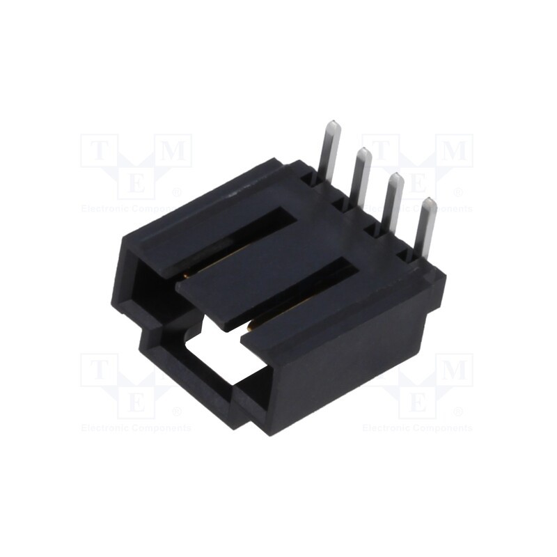 5 pcs : 705530108 - Socket, wire-board, male, SL, 2.54mm, PIN: 4, THT, angled 90°