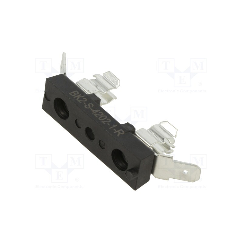 10 pcs : BK2-S-4202-1-R - Fuse holder, cylindrical fuses, 6.3x32mm, 25A, on panel, black