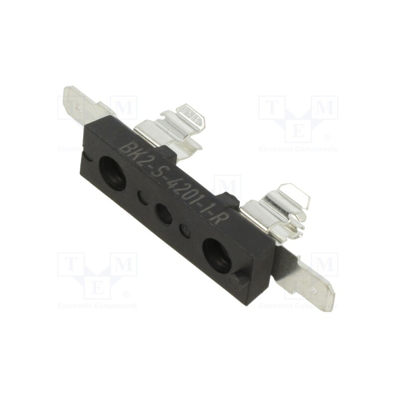 10 pcs : BK2-S-4201-1-R - Fuse holder, cylindrical fuses, 6.3x32mm, 25A, on panel, black